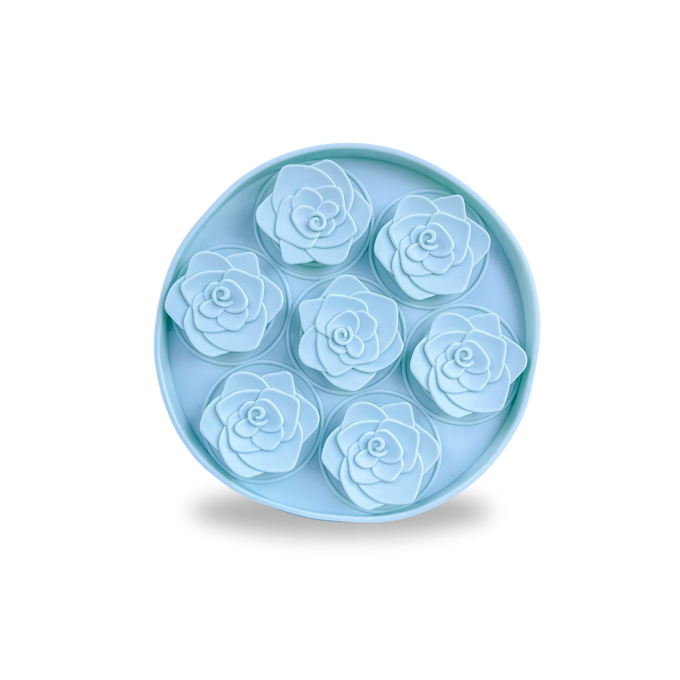 Gamelle anti-glouton Fleur Bleu