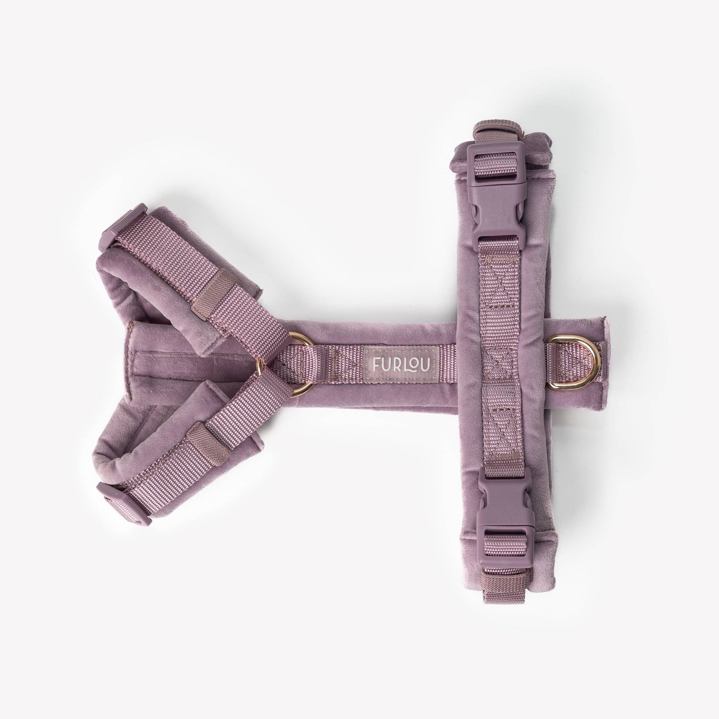 Harnais confort en velours - Lilas