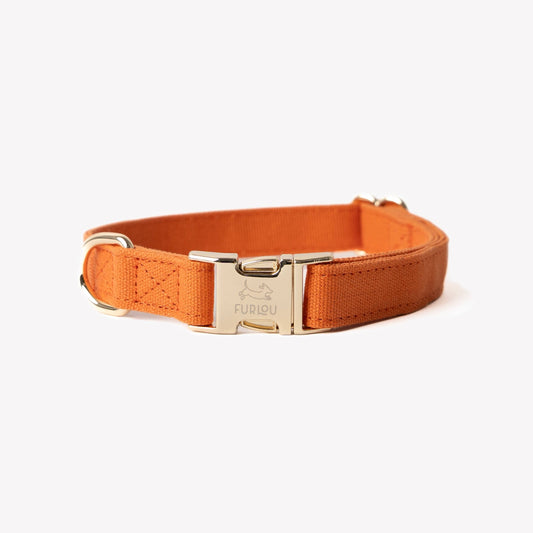 Collier pour chien en toile - Terracotta