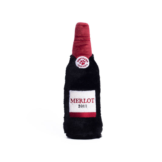 Jouet pour chien - bouteille de vin rouge