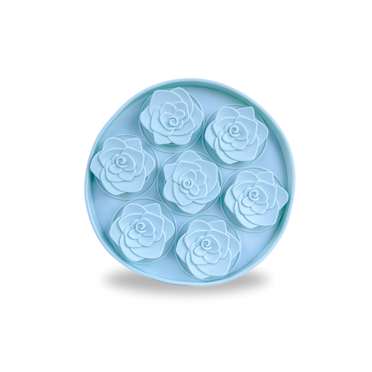 Gamelle anti-glouton Fleur Bleu