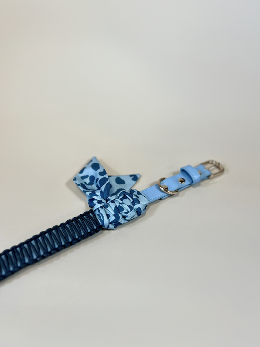 Collier-bandana Blue en simili cuir