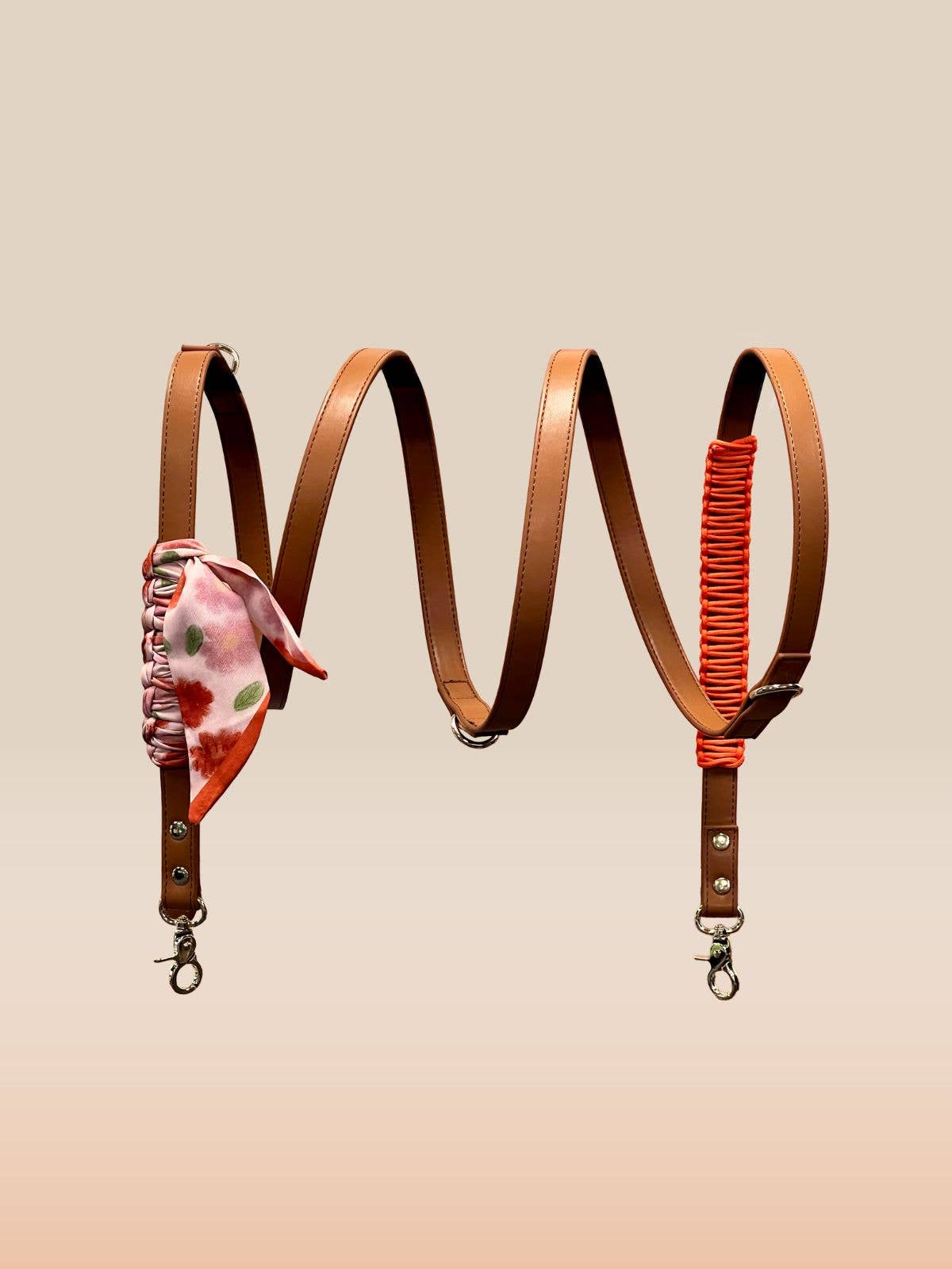 Laisse-bandana Mocka multiposition en simili cuir